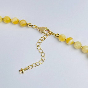 Колье из желтого Кальцита, Артикул: 118290 - изображение товара №3