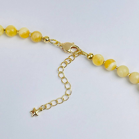 Колье из желтого Кальцита, Артикул: 118290 - изображение товара №3