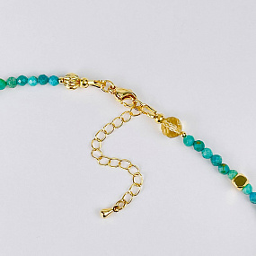 Колье из Бирюзы, Коралла и Цитрина, Артикул: 116816 - изображение товара №3