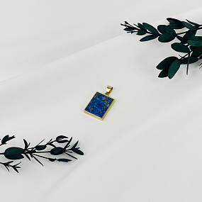 Кулон со знаком зодиака "Близнецы" из Лазурита, Артикул: 105579 - изображение товара №2