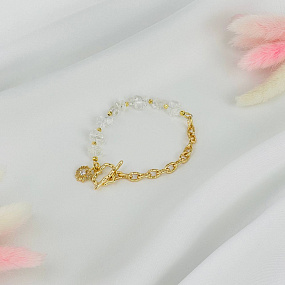 Браслет из Горного Хрусталя с цепочкой, Артикул: 118157 - изображение товара №1