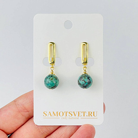 Серьги из Хризоколлы