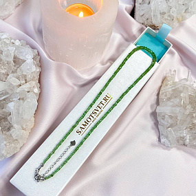 Бусы из зеленого Граната (Цаворит), Артикул: 090948 - изображение товара №5