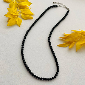 Бусы из Агата черного , Артикул: 077596 - изображение товара №1