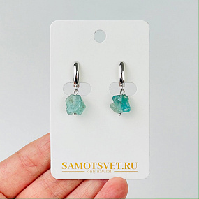 Серьги длинные из Апатита, Артикул: 116836 - изображение товара №2