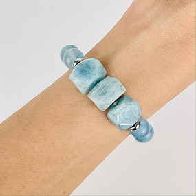 Браслет из Аквамарина, Артикул: 117192 - изображение товара №1