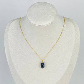 Кулон на цепочке из Сапфира, Артикул: 117306 - изображение товара №1