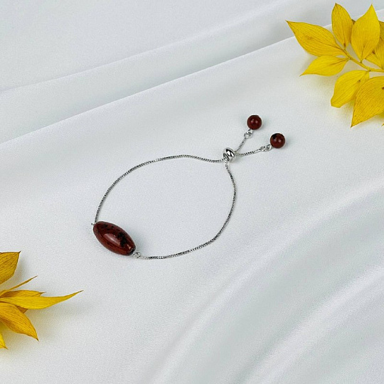 Браслет регулируемый с Обсидианом, Артикул: 118261 - изображение товара №1