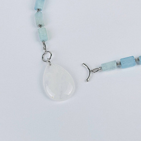 Колье из Аквамарина с Горным Хрусталем, Артикул: 116872 - изображение товара №2