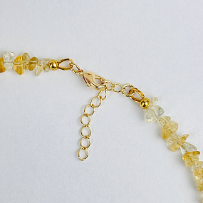 Колье из Цитрина и Граната "Спессартин" с кулоном из Рутилового кварца, Артикул: 102544 - изображение товара №3