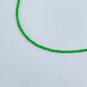 Колье из зеленого Граната (Цаворит), Артикул: 117844 - изображение товара №2
