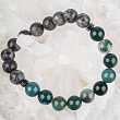 Браслет из Агата мохового и Лабрадора "Лаврикит"
