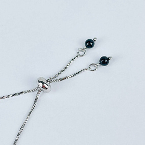 Браслет регулируемый с черным Турмалином (Шерл), Артикул: 117645 - изображение товара №3