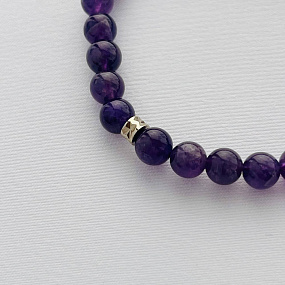 Браслет со вставкой из Аметиста , Артикул: 092103 - изображение товара №3