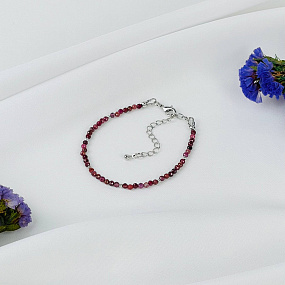 Браслет из Корунда (Рубин), Артикул: 116819 - изображение товара №2