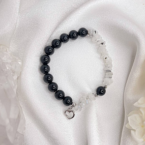 Браслет из Турмалина и Лунного камня, Артикул: 096280 - изображение товара №2