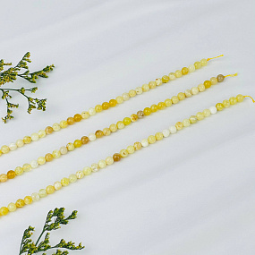 Бусины для украшений из желтого Опала (60 бусин), Артикул: 084943 - изображение товара №3