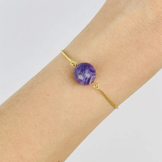 Браслет регулируемый с Аметистом, Артикул: 118686 - изображение товара №2