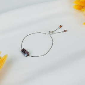 Браслет регулируемый с ботсванским Агатом, Артикул: 117646 - изображение товара №1