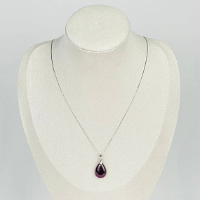 Кулон на цепочке из Граната (Альмандин), Артикул: 085692 - изображение товара №2