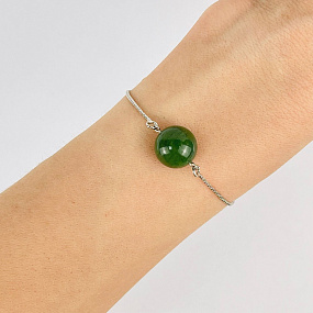 Браслет регулируемый с Нефритом, Артикул: 117647 - изображение товара №2