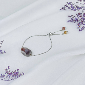 Браслет регулируемый с ботсванским Агатом, Артикул: 117897 - изображение товара №1