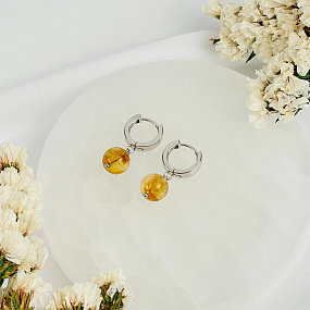 Серьги из Цитрина, Артикул: 117602 - изображение товара №2