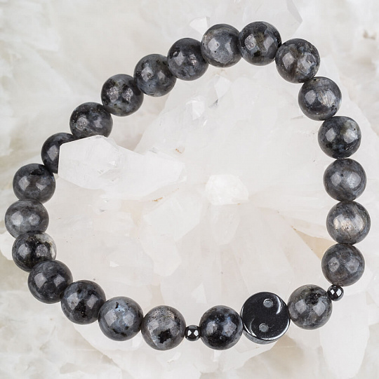 Браслет Инь-Янь из Лабрадора (Лаврикит), Артикул: 090776 - изображение товара №1