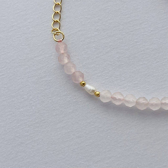 Браслет из Розового кварца, Апатита и Жемчуга, Артикул: 101946 - изображение товара №4