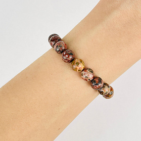 Браслет из леопардовой Яшмы, Артикул: 099289 - изображение товара №1