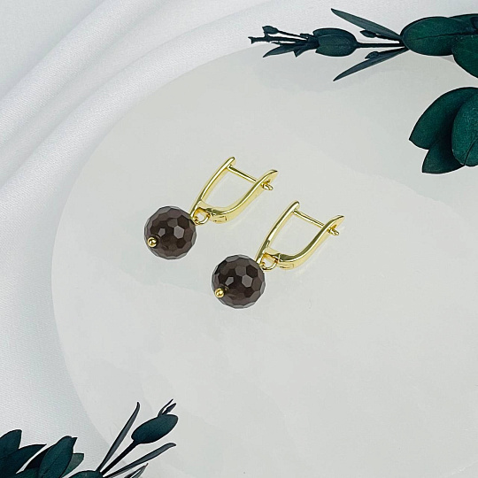 Серьги из Раухтопаза, Артикул: 118495 - изображение товара №2