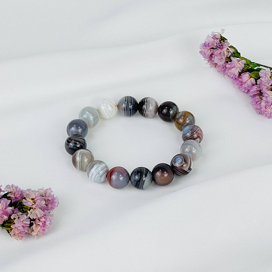 Браслет из ботсванского Агата, Артикул: 090701 - изображение товара №1