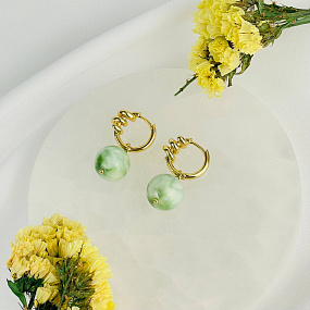 Серьги из Ангелита, Артикул: 117366 - изображение товара №2