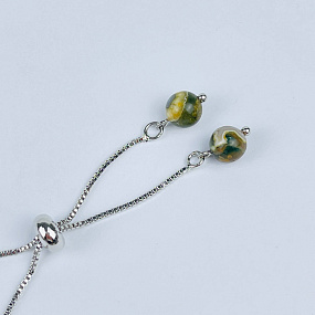 Браслет регулируемый из океанической Яшмы, Артикул: 117873 - изображение товара №3