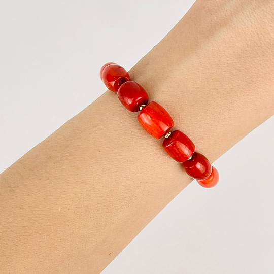 Браслет регулируемый на увеличение из Коралла, Артикул: 117641 - изображение товара №2