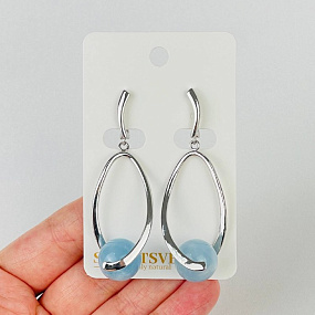 Серьги из Аквамарина, Артикул: 118395 - изображение товара №1