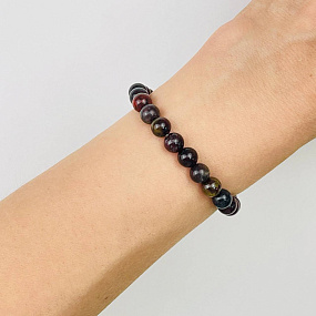 Браслет из Яшмы (Кровавик), Артикул: 092368 - изображение товара №1