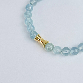Браслет со вставкой из Аквамарина, Артикул: 085115 - изображение товара №2