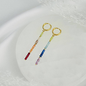 Серьги 7 чакр из Самоцветов, Артикул: 117246 - изображение товара №2