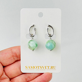 Серьги из Ангелита, Артикул: 117367 - изображение товара №1