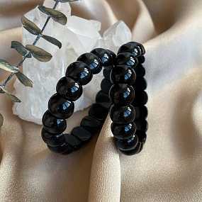 Браслет из Обсидиана радужного, Артикул: 094519 - изображение товара №1