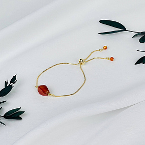 Браслет регулируемый с Сердоликом, Артикул: 117853 - изображение товара №1