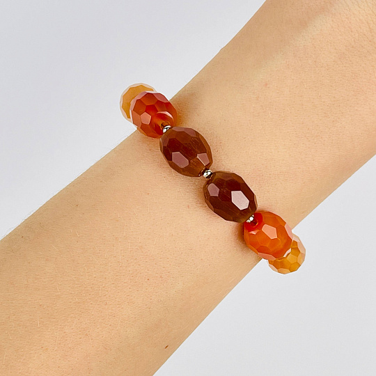 Браслет регулируемый с Сердоликом (градиент), Артикул: 117911 - изображение товара №2