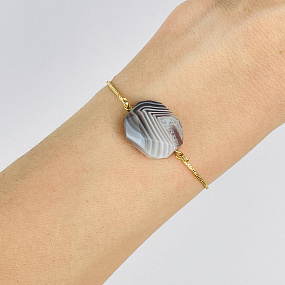 Браслет регулируемый с ботсванским Агатом, Артикул: 117898 - изображение товара №2