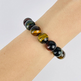 Браслет из Тигрового, Бычьего и Соколиного глаза, Артикул: 117835 - изображение товара №1