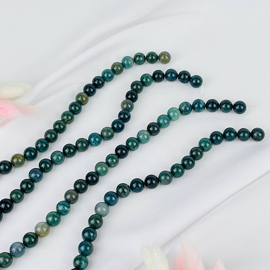 Бусины для украшений из Агата мохового (32 бусины), Артикул: 088843 - изображение товара №3