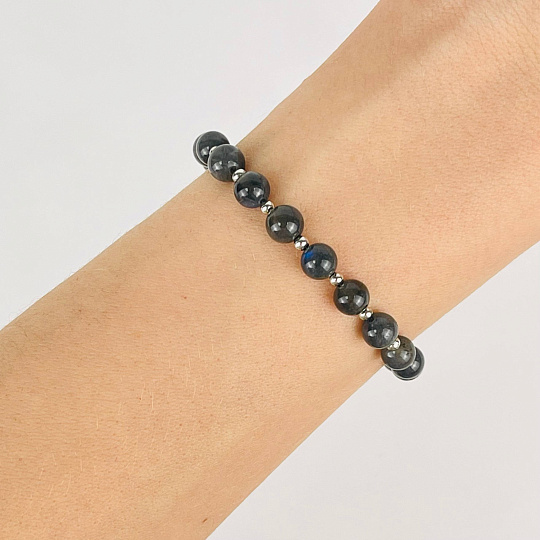 Браслет регулируемый из Лабрадора, Артикул: 117594 - изображение товара №2