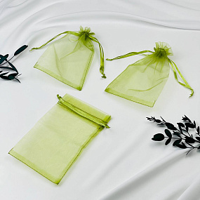 Мешочек: Органза зеленый (5 шт), Артикул: 069819 - изображение товара №2