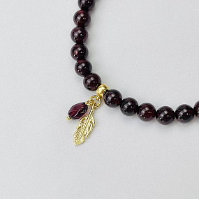 Браслет с подвеской из Граната, Артикул: 096244 - изображение товара №3