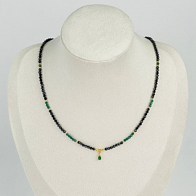 Бусы из Шпинели и Малахита 